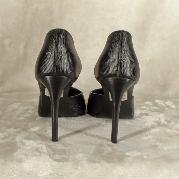 COLIN STUART Black Leather High Heel D'orsay Pump Women's Shoes Size 10 M - Picture 6 of 7